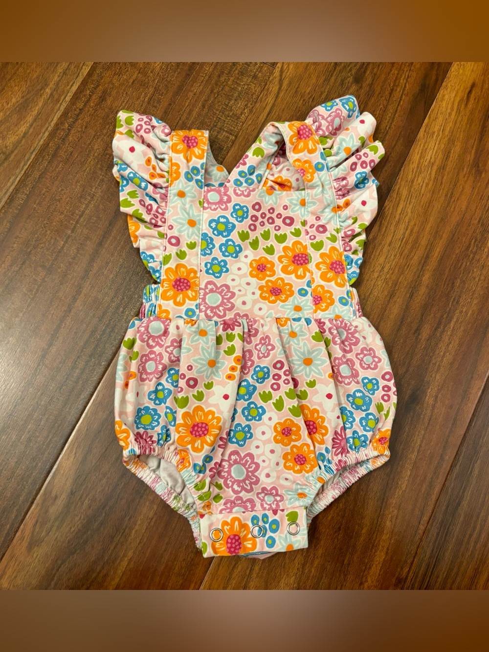 Ollie Jay Floral Romper Bubble Onesie